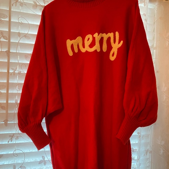 Red 'Merry' Sweater - Picture 5 of 5